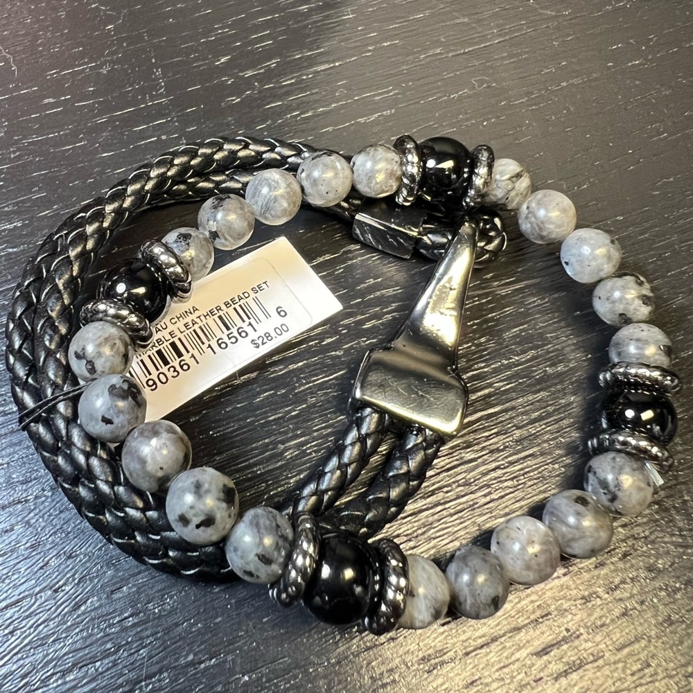 Guess Black and Gray 2 Piece Bracelet Set - Picture 4 of 7